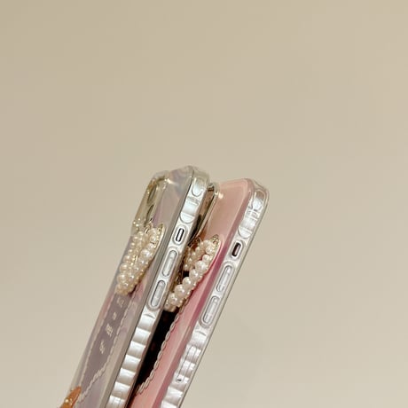 CUTECASE不規則な鏡人気の要素 うねうね 鏡付 iPhone15/15Proケース キラキラグリッター iPhone14/13Pro/12ケース きれい 便利 丈夫 C6019