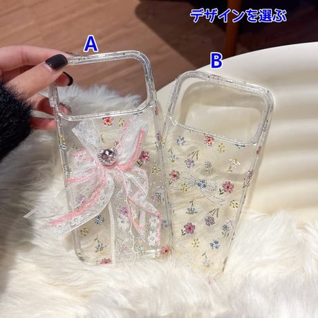CUTECASE キラキラリボン iPhone17pro/17ケース 甘めコーデ ハート型ダイヤ iPhone16promax/15proケース 女子力高いCM6145