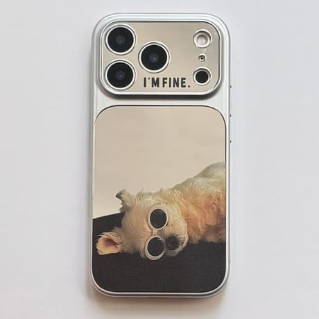 CUTECASE 可愛い動物柄ミラーiPhone17Promaxケースカメラ保護カバー iPhone17Pro/16ProMax/15ProMaxケース 光沢感 頑丈 クールCM6384