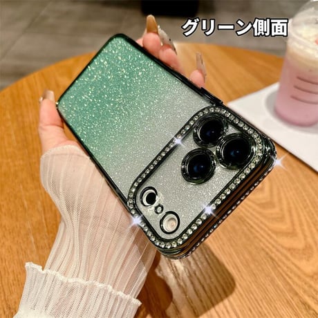 CUTECASEジュエリーライン iPhone17/17Proケース ラメ入り背面 美しい iPhone17ProMax/Airケース 高級感たっぷり オシャレ CM5706