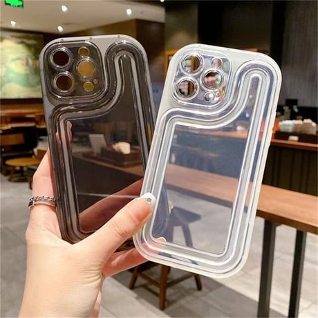 CUTECASE透明エアバッグ iPhone16Pro/16plusケースiPhoneSE/15/14Pro/13miniカバー おしゃれさんにおすすめC1010