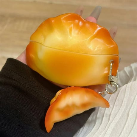 CUTECASE餃子 Airpods 4ケース キーホルダー付 AirpodsPro2ケース 焼き餃子/蒸し餃子 airpods3カバー 美味しそう ギフトにおすすめ CM5610
