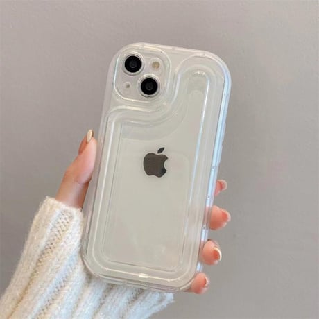 CUTECASE透明エアバッグ iPhone16Pro/16plusケースiPhoneSE/15/14Pro/13miniカバー おしゃれさんにおすすめC1010