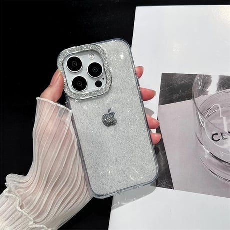 CUTECASE女子力アップ アイフォン15プロ/15プロマックスケース キラキララメ入り iPhone14pro/13promaxカバー 高級感 CM4285