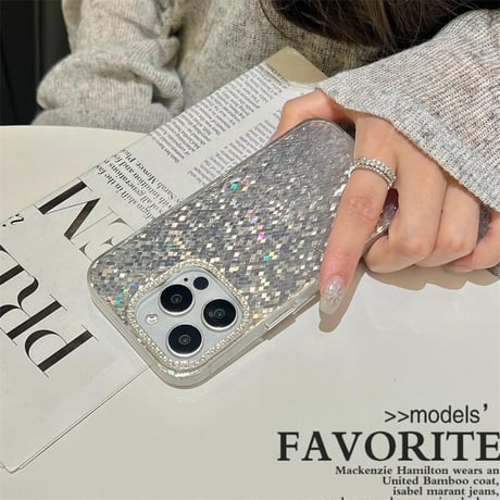 CUTECASEキラキラ iPhone15pro/15promaxケース ジュエリーカメラ アイフォン14pro/13/12カバー 綺麗 シックCM4390