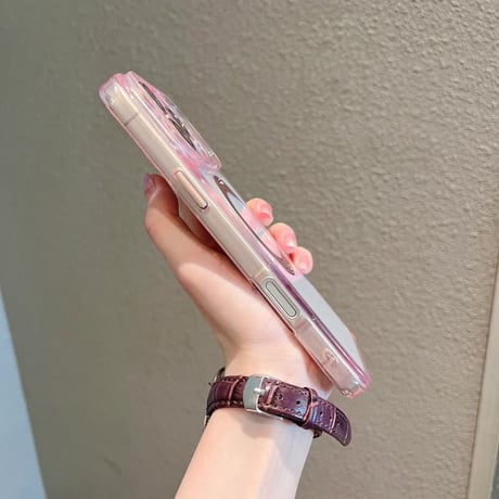 CUTECASE 高透明 iPhone18Promax/17Promaxケース Magsafeリングスタンド付 iPhone16ProMax/15Promaxケース カメラ保護CM6464