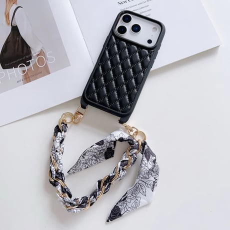 CUTECASEショルダーチェーン付 iPhone17ProMax/17Pro 17/Airケース 高級感 レザー おしゃれ キルティングデザイン セレブ愛用 頑丈 CM5738
