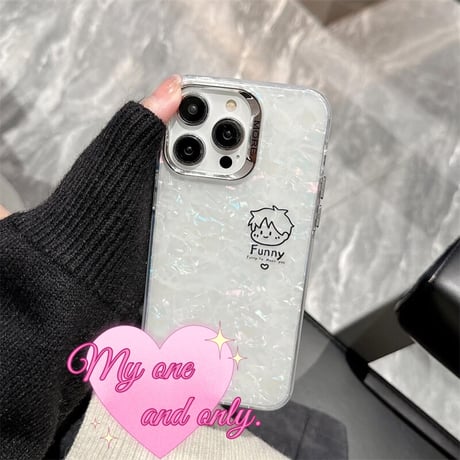 CUTECASE恋人への贈り物漫画のカップルのアバターiphone15proケース あなたに出会えて幸運ですiPhone13/14Pro 携帯ケースC6017
