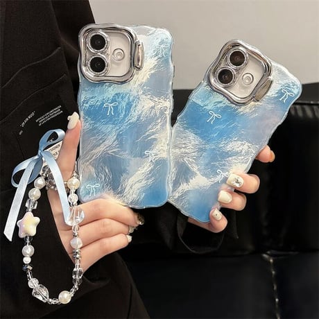 CUTECASEスタイリッシュなデザインiPhone16/16Proケース スタンド付 ストラップ アイフォン15プロ/14/13proカバー キラキラ 便利 おしゃれ CM4782