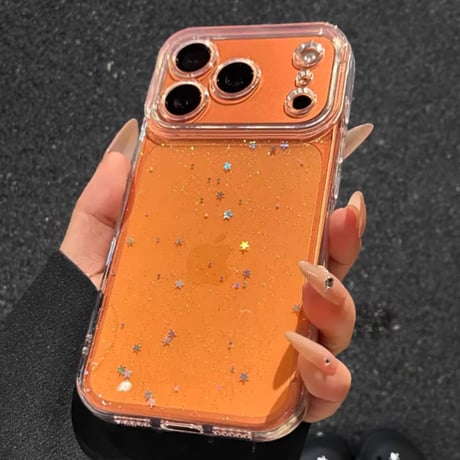 CUTECASE iPhone17Proケース キラキラ星ラメ iPhone17/Air/ProMaxケース 透明感 ソフト 使いやすいCM5883