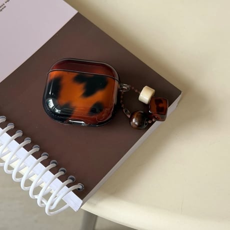 CUTECASE アニマル柄 Airpods Pro3ケース 豹柄 Airpods4/3カバー pro2/pro1 可愛い リング/キーホルダー付 光沢感CM6024