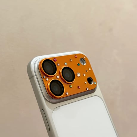 CUTECASE ダイヤレンズカバー iPhone17ProMax/17Pro/7カメラレンズフィルム 金属製 おしゃれ 頑丈 キラキラ 耐久性耐衝撃 CM5761