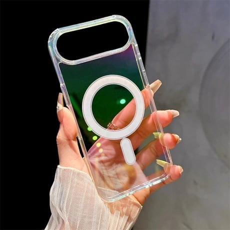 CUTECASEキラキラ iPhone17Pro/17Airケース MagSafe充電 クリア iPhone16ProMax/15Proカバー オシャレ 黄ばまない 丈夫CM5519