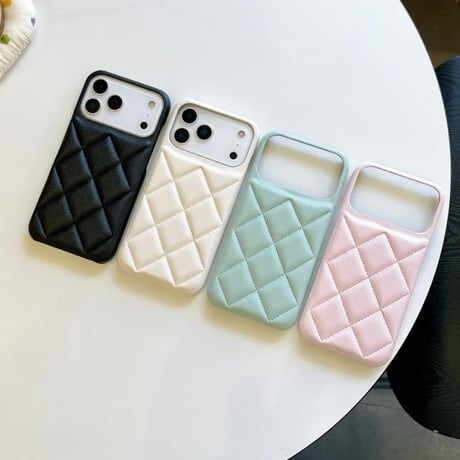 CUTECASEキルティングレザークラシックなダイヤモンドデザイン iPhone17/17Proケース おしゃれ 高級感 iPhone17ProMax/Airケース セレブ愛用 CM5715