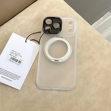 CUTECASE 高品質指紋防止 iPhone17ProMax/17Proケース MagSafeリングスタンド iPhone17P/Air/16ProMaxケース カメラカバー付 耐衝撃CM5949