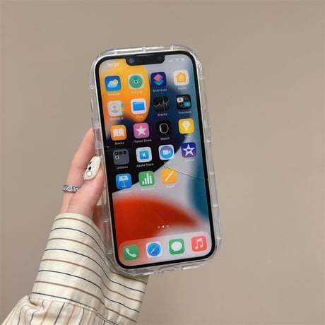 CUTECASE立体リボン iPhone15/15proケース うねうね ラメ入り iPhone14/13pro/12proケース キラキラクリアケースCM4436