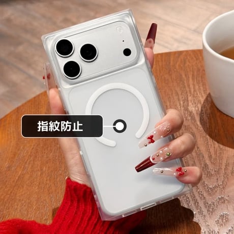 CUTECASEスクエア iPhone17Pro/17ProMaxケース 指紋防止 MagSafe対応 iPhone17/16Pro/15カバー マット仕上げ 耐久性あるCM5995