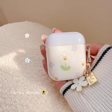 CUTECASE淡色系 Airpods 4ケース 花柄 Airpods3/Pro2ケース airpodsproカバー 可愛い 女子力高い CM5107