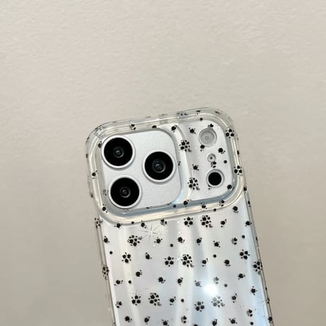 CUTECASE黒色花柄 iPhone17Pro/17ケース おしゃれキラキラ感 iPhone16Pro/15ケース 存在感あるCM6351