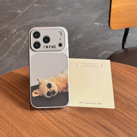 CUTECASE 可愛い動物柄ミラーiPhone17Promaxケースカメラ保護カバー iPhone17Pro/16ProMax/15ProMaxケース 光沢感 頑丈 クールCM6384
