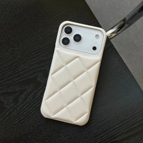CUTECASEキルティングレザークラシックなダイヤモンドデザイン iPhone17/17Proケース おしゃれ 高級感 iPhone17ProMax/Airケース セレブ愛用 CM5715