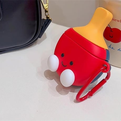 CUTECASE卓球ラケット Airpodspro2/proケース 可愛い エアーポッズAirpods3/2カバー 便利ストラップ プレゼントにおすすめCM4616