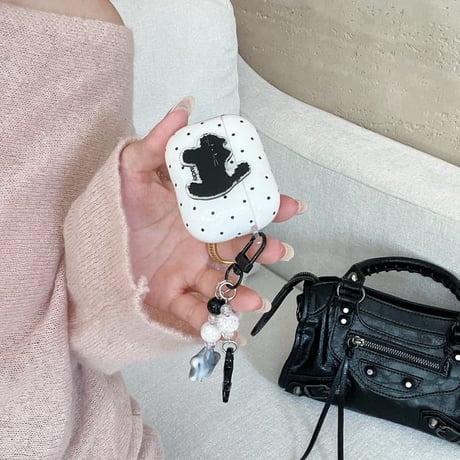 CUTECASE 可愛い猫ちゃん AirpodsPro3ケース キーホルダー/ショルダーストラップ エアポッズ4/3 AirpodsPro2/Proカバー ギフトにおすすめ CM5719