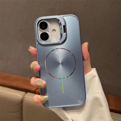 CUTECASEスタンド付 Magsafe充電 iPhone16/16proケース キラキラ光る iPhone15promax/14/13カバー 高級感多機能便利CM5480