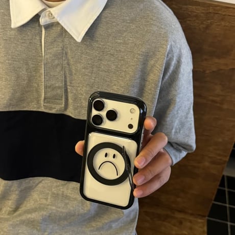 CUTECASEカップルペア iPhone17Pro/17promaxケース 絵文字 MagSafeリングスタンド iPhone17/16/15ケース 耐衝撃 高品質CM6542