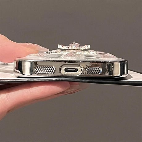 CUTECASEキラキラダイヤ iPhone16/16Proケース 綺麗ストラップ付 iPhone15Pro/14/13カバー お洒落 頑丈 大人可愛い CM4935