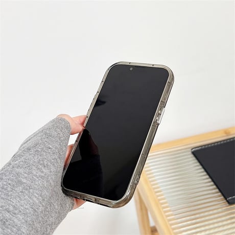 CUTECASE 丈夫 iPhone15/15promaxケース シンプル風 アイフォン14promax/13pro/12ケース 透明感 持ち運びやすい CM4531