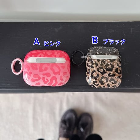 CUTECASE アニマル柄 AirpodsPro3ケース 艶感 ヒョウ柄 Airpods4/pro2カバー トレンド感 リング付 人気 CM5907