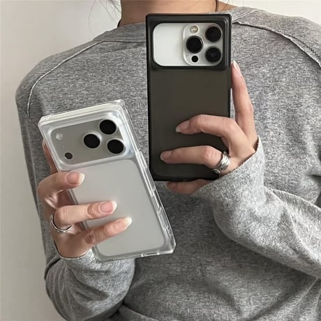 CUTECASE スクエア iPhone17Pro/17promaxケース マット仕上げ 指紋防止 iPhone17/16/15proケース カッコイイ 高級感 CM5924