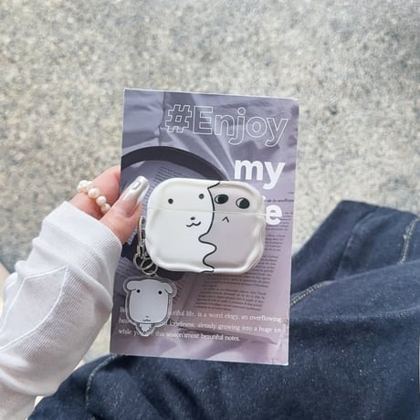 CUTECASE 犬ちゃん Airpods Pro3ケース かわいい Airpods4/3カバー pro2/pro1 リング/キーホルダー プレゼントにおすすめCM6406