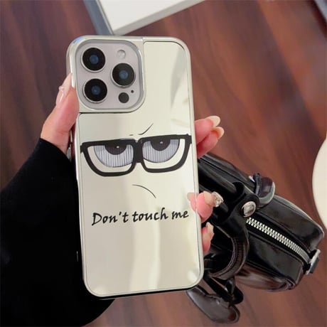 CUTECASEミラー iPhone16e/16proケース 面白い顔 iPhone15promax/14/13カバー 丈夫 耐久性ある CM5337