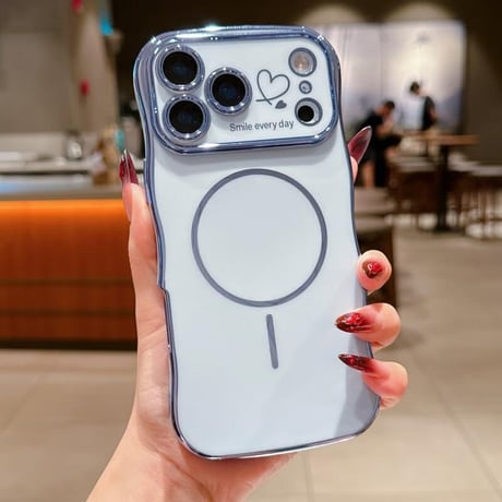 CUTECASE うねうねライン iPhone17/17proケース Magsafe ハート柄 iPhone17Air/17Promaxカバー 頑丈 耐久性 人気CM5650
