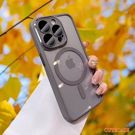 CUTECASE MagSafe iPhone16pro/16promaxケース 滑り止め加工 黄ばまないアイフォン15/14/16proカバー カメラ保護 チタンカラー（9色をご用意）CM3611