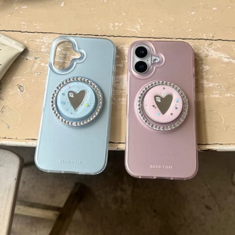 CUTECASE ダイヤミラーグリップ iPhone17Pro/17ケース マグネット式 iPhone16ProMax/15/14カバー スタンド機能 キラキラ おしゃれ きれい 人気CM6077