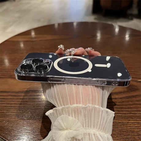 CUTECASE iPhone16Promax電話ケースMagSafe対応 iPhone15/15proケース クリア 高透明度 レンズフイルム付シンプル 高品質 ハードケースCM3481
