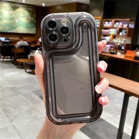 CUTECASE透明エアバッグ iPhone16Pro/16plusケースiPhoneSE/15/14Pro/13miniカバー おしゃれさんにおすすめC1010