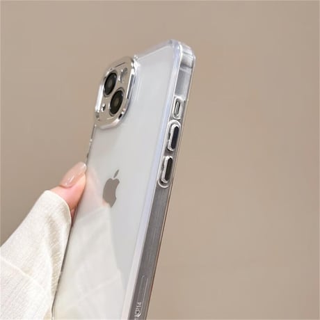 CUTECASEiPhone16/16Proケース クリア シンプルアイフォン15pro/14/13promaxカバー メッキ シック CM4561