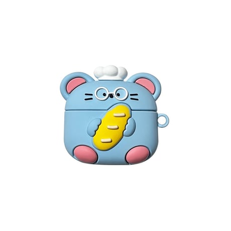 CUTECASE可愛い Airpods3/2ケース ネズミ AirpodsPro2/Pro1カバー リング付 ギフトにおすすめ CM4538