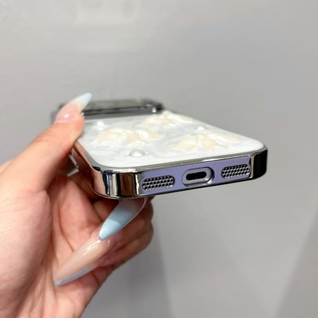 CUTECASE メッキミラー iPhone17Promaxケース リボンと真珠 iPhone17Pro/15Pro/14/13ケース 丈夫 人気デザインCM6484