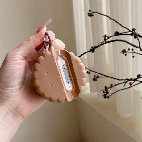 CUTECASE クッキー Airpods4ケース プレゼントにおすすめ AirpodsPro2ケース airpods3/2ケース リング付 食べ物デザインCM5490