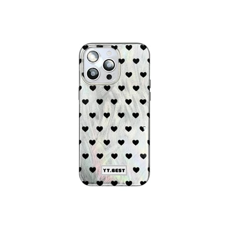 CUTECASEハート柄 iPhone15/15proケース キラキラ光る iPhone14/13pro/12ケース かわいい 女子に人気CM4065