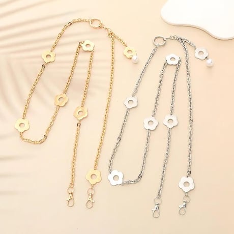 CUTECASEネックストラップ 花 金属チェーン 丈夫 きれい高級感 キーチェーン 全機種対応 女子力アップ ギフトに最適 CM4905
