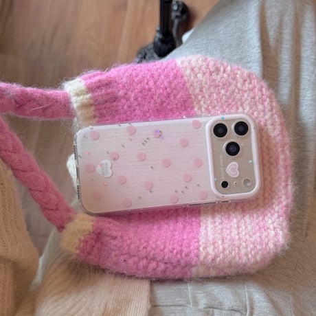 CUTECASE ストライプ柄 iPhone17Pro/17ケース キラキララメいり iPhone17ProMax/16/15Proカバー ハート柄カメラカバー 甘めコーデ CM6131