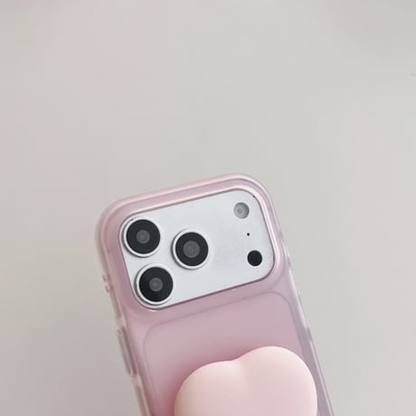 CUTECASE パステルカラー iPhone17Promaxケース ハートグリップ iPhone16Pro/15pro/17Proケース マット 指紋防止CM6476