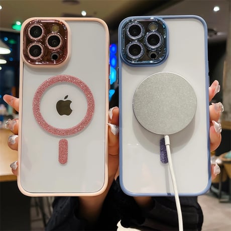 CUTECASEキラキラカメラカバー iPhone15/15proケース MagSafe お洒落iphone14/13/12proケース 女子力アップ 黄ばまないクリアケースCM3756