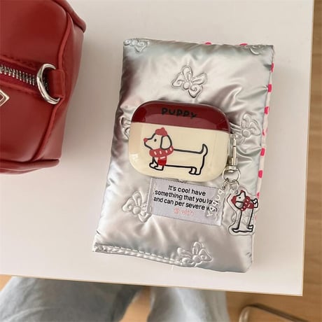 CUTECASEDog Airpods 4ケース 可愛すぎ puppy Airpods3/2カバー Airpodspro2/pro キーホルダー付き ギフトにおすすめCM5026